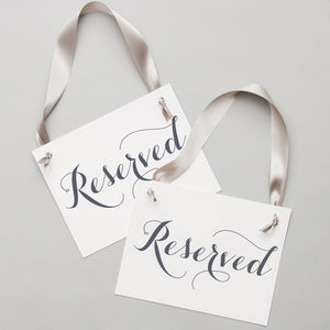 Reserved Chair Signs | Slate & Gray (Set of 2)