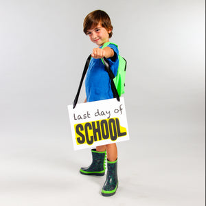 First Day + Last Day of School Banner | Schoolbus Graphic