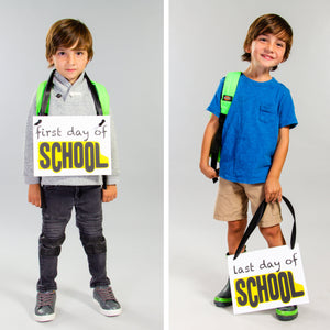 First Day + Last Day of School Banner | Schoolbus Graphic