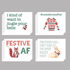 Holiday Greeting Cards | Funny Christmas - 24 Pack