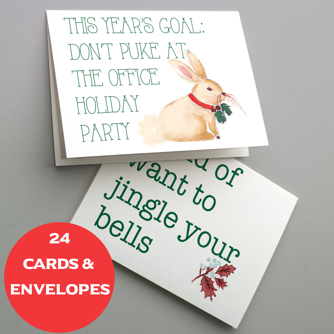 Holiday Greeting Cards | Funny Christmas - 24 Pack