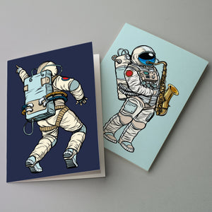 Dancing Astronaut Greeting Cards - 24 Pack