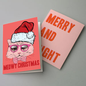 Girly Pink Christmas Cards - 24 Pack