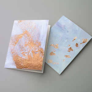 Pastel Lavender & Gold Blank Greeting Cards - 24 Pack
