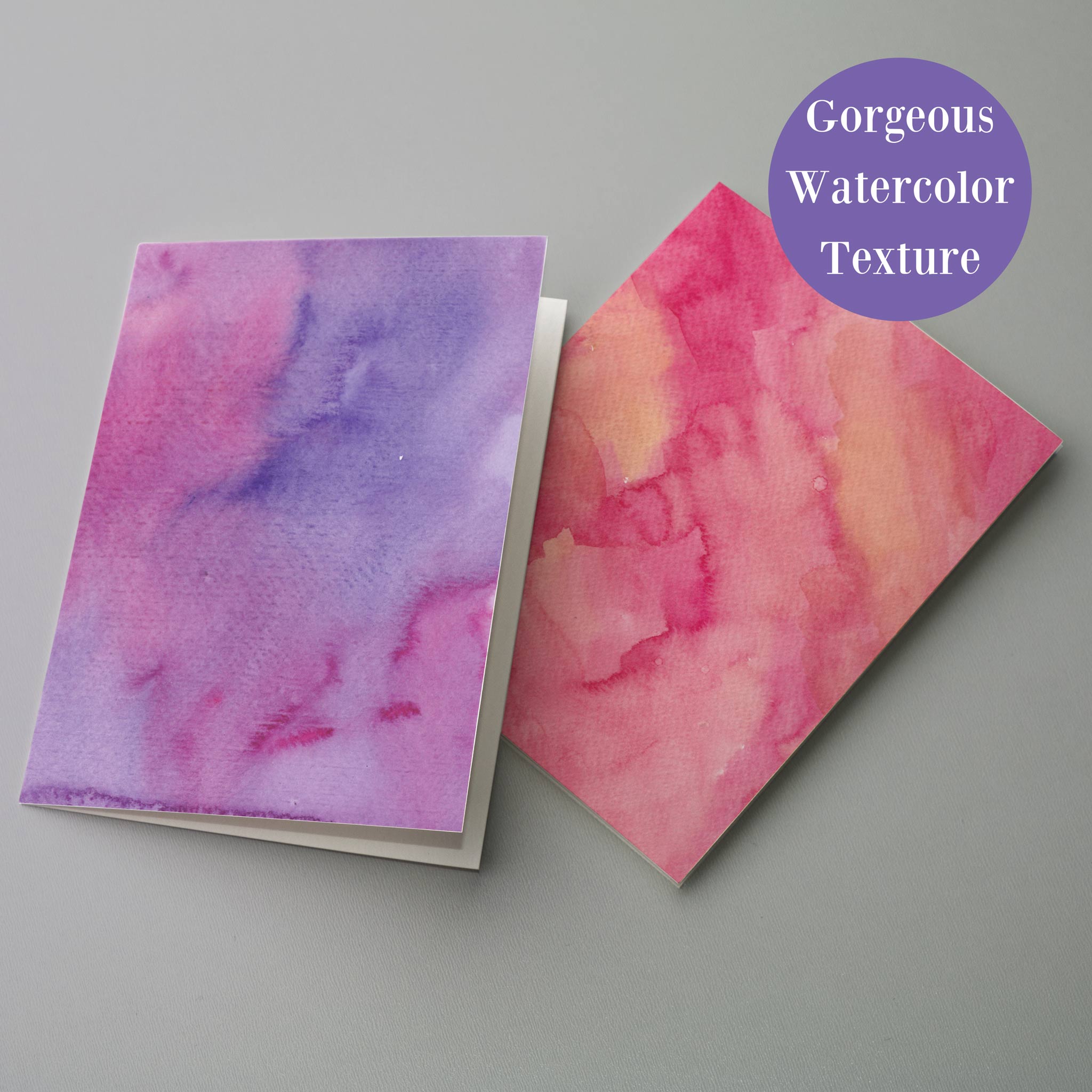 Rainbow Watercolor Blank Greeting Cards - 24 Pack