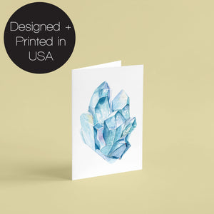 Gemstone Blank Crystal Greeting Cards - 24 Pack