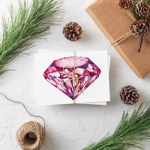 Gemstone Blank Crystal Greeting Cards - 24 Pack