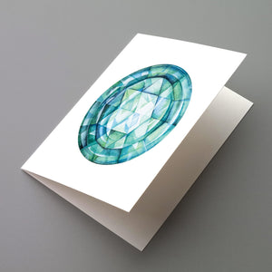 Gemstone Blank Crystal Greeting Cards - 24 Pack