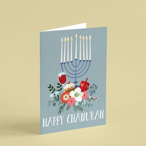 Chanukah Cards Menorah - 24 Pack