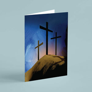 Three Crosses Blank Greeting Cards - 12 Pack