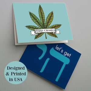 Cannabis Chanukah Cards - 24 Pack