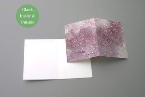 Blush Pink Granite Blank Greeting Cards - 24 Pack