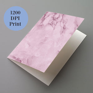 Blush Pink Granite Blank Greeting Cards - 24 Pack