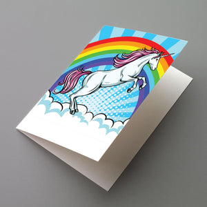 Rainbow Unicorn Blank Greeting Cards - 24 Pack