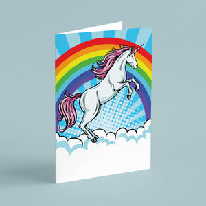 Rainbow Unicorn Blank Greeting Cards - 24 Pack