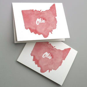 Ohio Silhouette Greeting Cards - 24 Pack