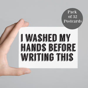 Social Distancing Postcards - I Washed My Hands - 32 Pack