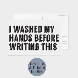 Social Distancing Postcards - I Washed My Hands - 32 Pack