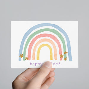 Happy Pride Pastel Rainbow Greeting Cards - 24 Pack