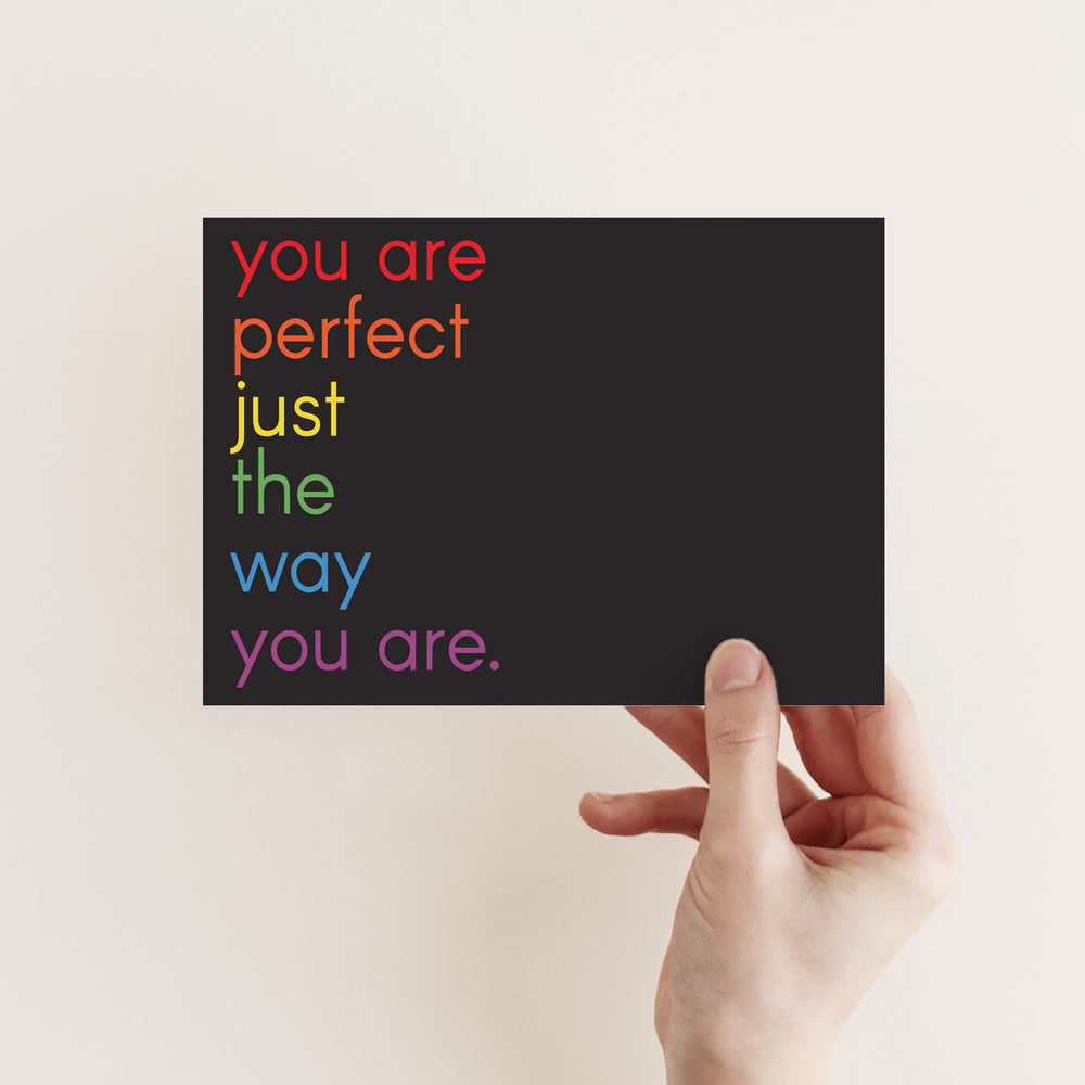 Gay Pride Greeting Cards Perfect The Way you Are Rainbow Stationery 24