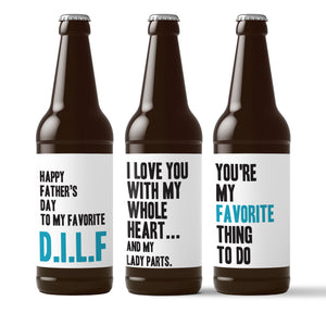 Father's Day Beer Labels for Husband - 6 Pack