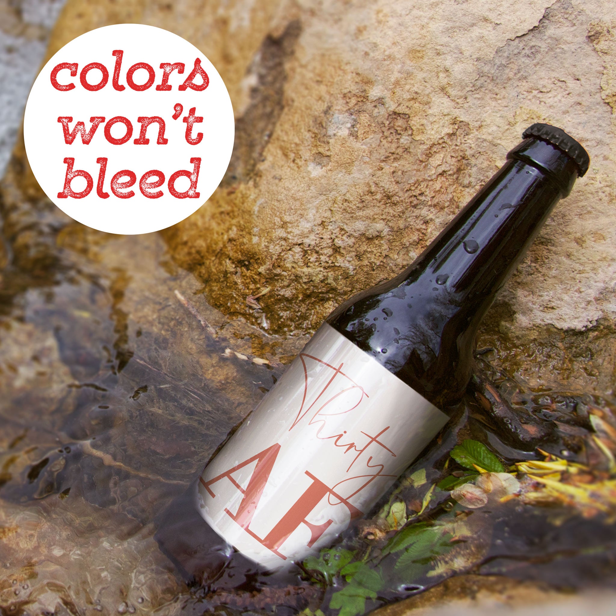 30th Birthday Rose Gold Balloons Beer Labels - 6 Pack