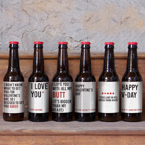 Naughty Valentine's Day Beer Labels - 6 Pack