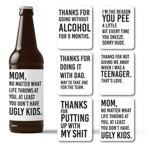 Mother's Day Beer Labels - 6 Pack