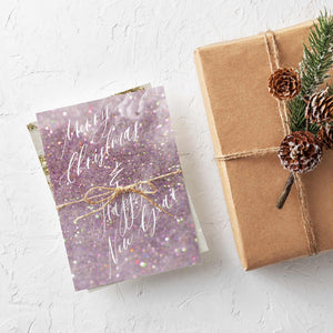 Rose Gold Marble Christmas Cards - 24 Pack