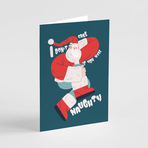 24 Don't Stop Believing in Santa Dancing Christmas Cards in 2 Modern Illustrations + Envelopes