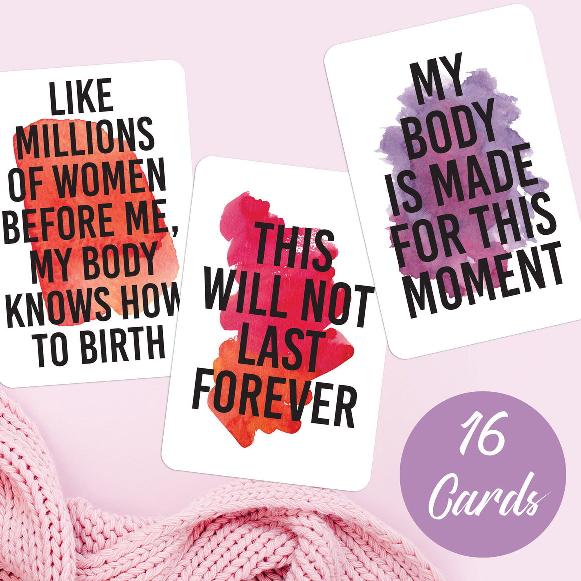 Birth Affirmations | 16 Cards for Positive Labor & Childbirth
