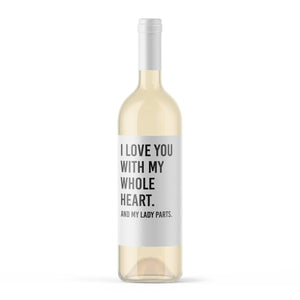 Naughty Valentine's Day Wine Label + Card