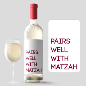 Passover Wine Bottle Labels - 4 Pack