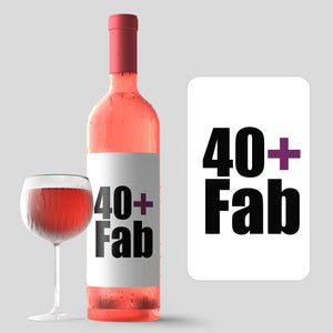 40th Birthday Party Wine Labels - 4 Pack