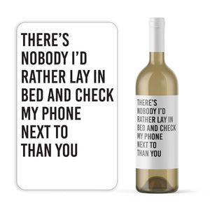 Funny Valentine's Day Wine Label + Card