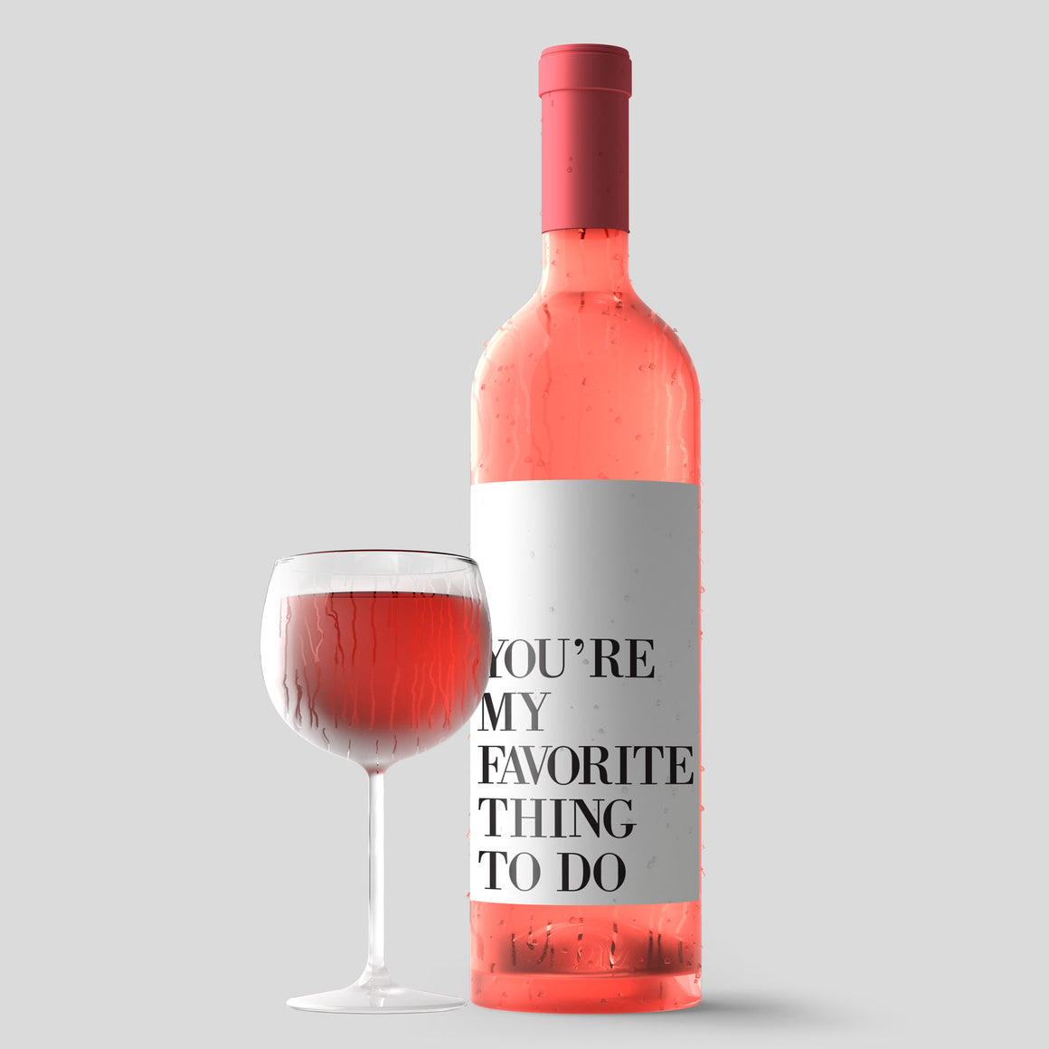 Funny Valentine's Day Wine Label + Card
