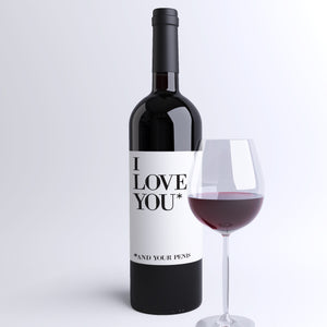 Naughty Valentine's Day Wine Label + Card for Him