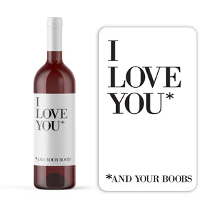 Naughty Valentine's Day Wine Label + Card For Her