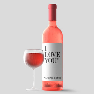 Naughty Valentine's Day Wine Label + Card