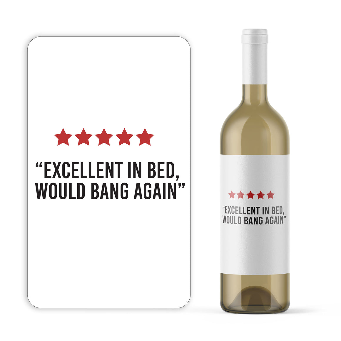 Funny Valentine's Day Wine Label + Card
