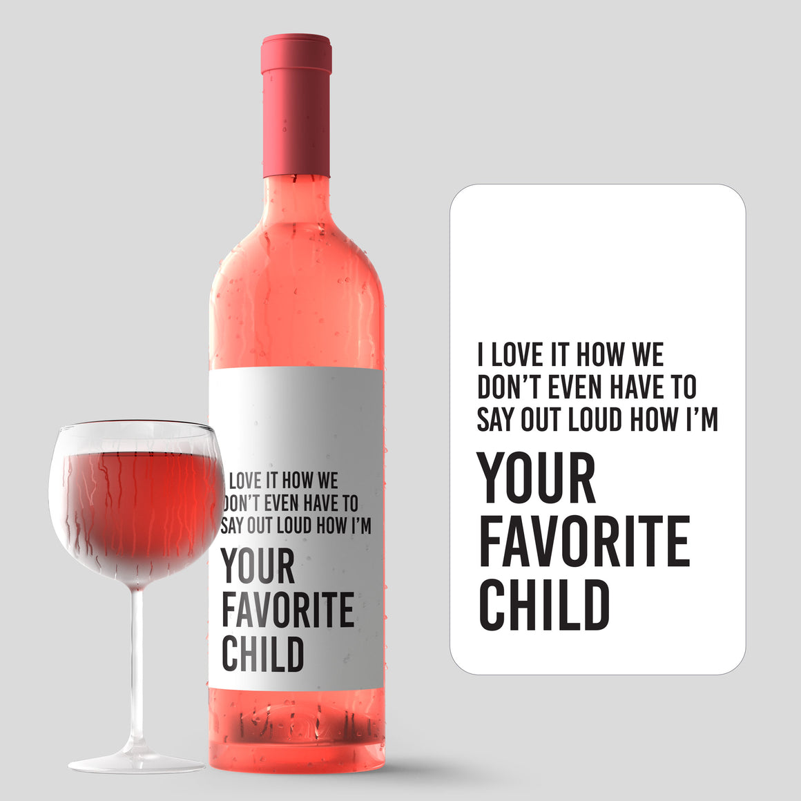 Your Favorite Child Mother's Day Wine Label + Card
