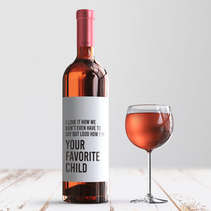 Your Favorite Child Mother's Day Wine Label + Card