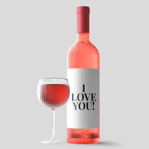 I Love You Mother's Day Wine Label + Card
