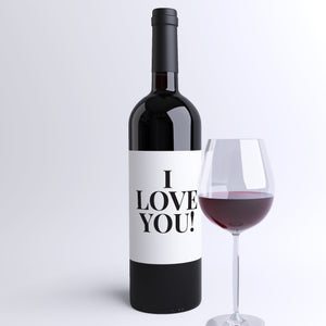 I Love You Mother's Day Wine Label + Card