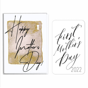 First Mother's Day Wine Label + Card