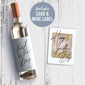 First Mother's Day Wine Label + Card