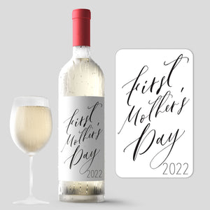 First Mother's Day Wine Label + Card