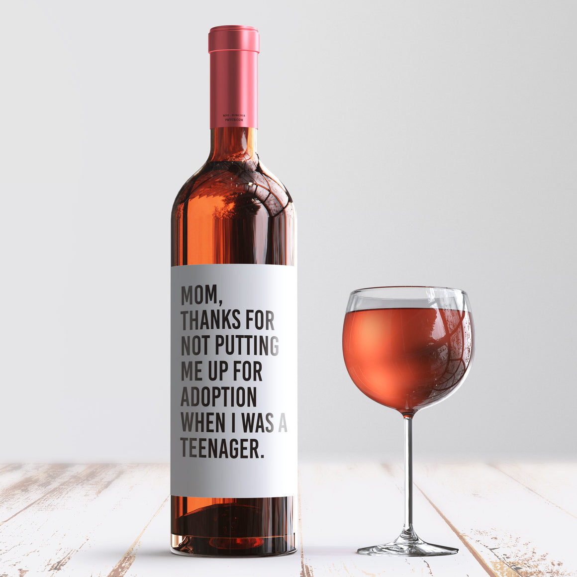 Funny Mother's Day Wine Label + Card
