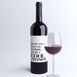 Cool Step Mom Mother's Day Wine Label + Card