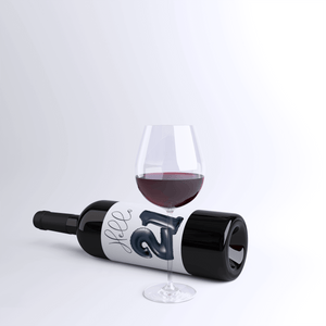 21st Birthday Black Balloon Wine Labels - 4 Pack